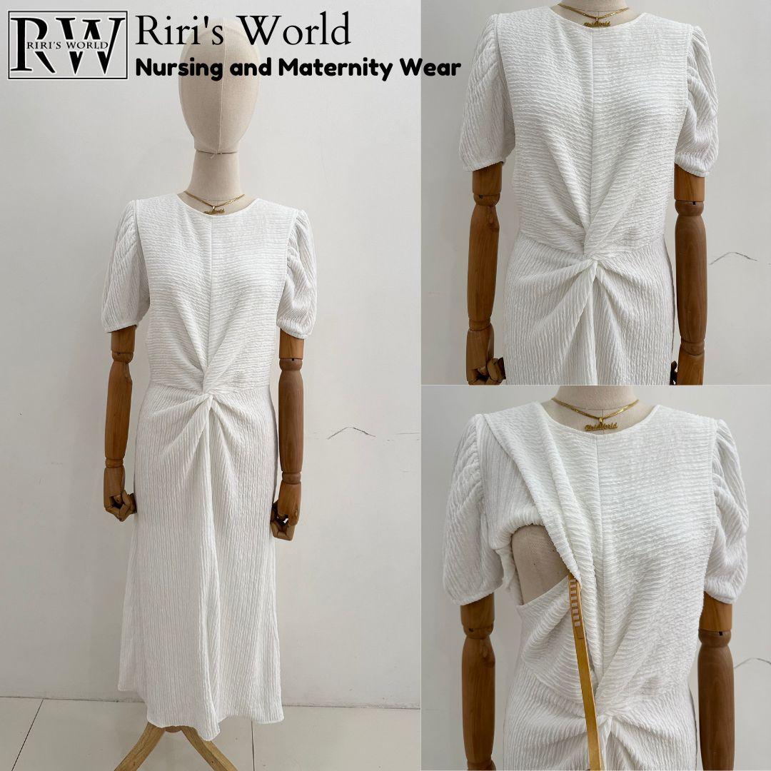 Riri's World| Fara Twisted Breastfeeding Maxi Dress - Nursing Dress - BF Dress