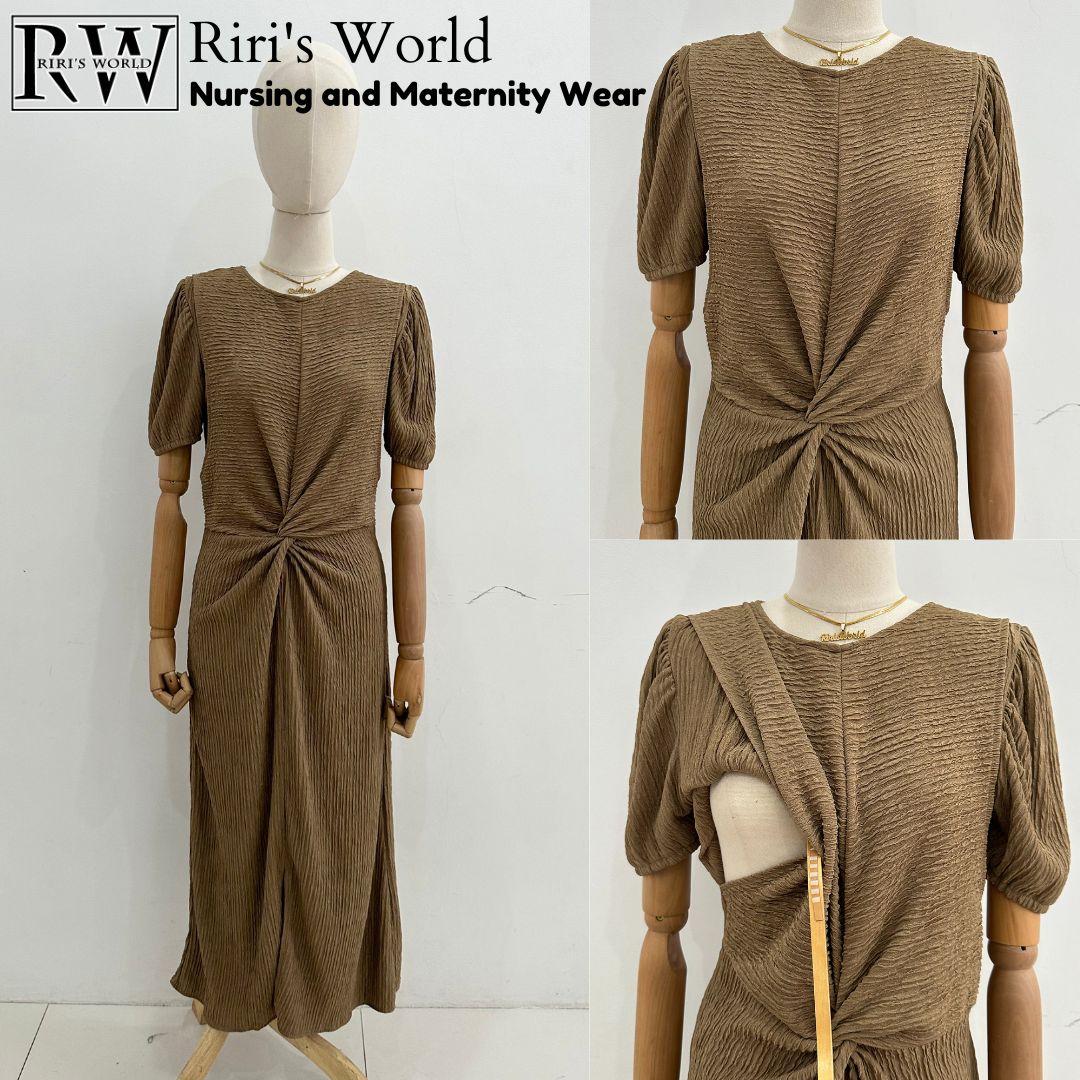 Riri's World| Fara Twisted Breastfeeding Maxi Dress - Nursing Dress - BF Dress