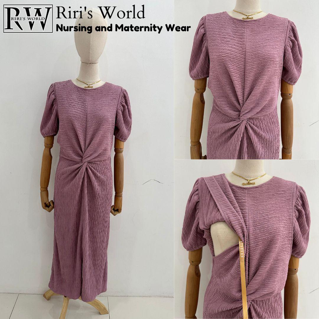 Riri's World| Fara Twisted Breastfeeding Maxi Dress - Nursing Dress - BF Dress