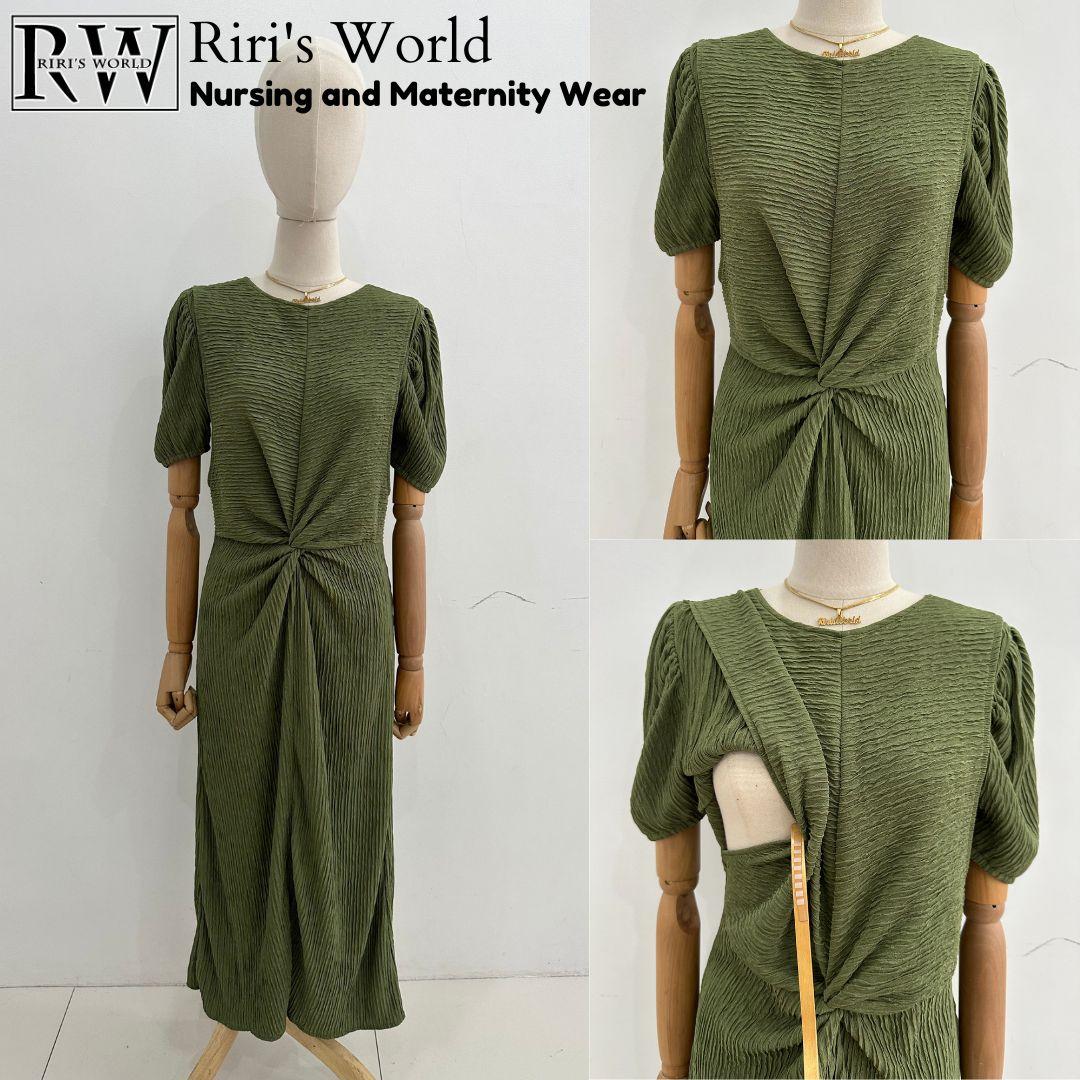 Riri's World| Fara Twisted Breastfeeding Maxi Dress - Nursing Dress - BF Dress