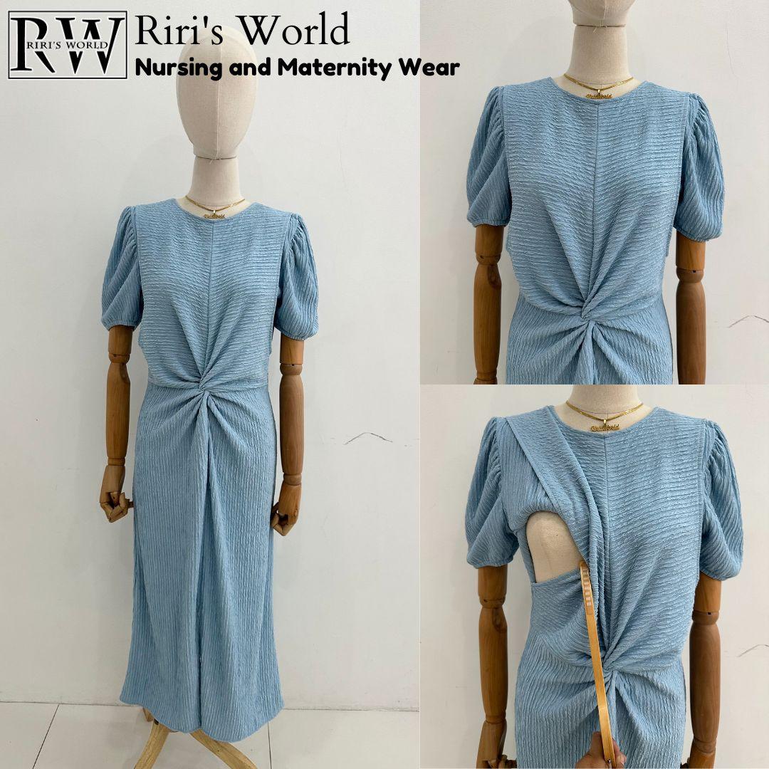 Riri's World| Fara Twisted Breastfeeding Maxi Dress - Nursing Dress - BF Dress