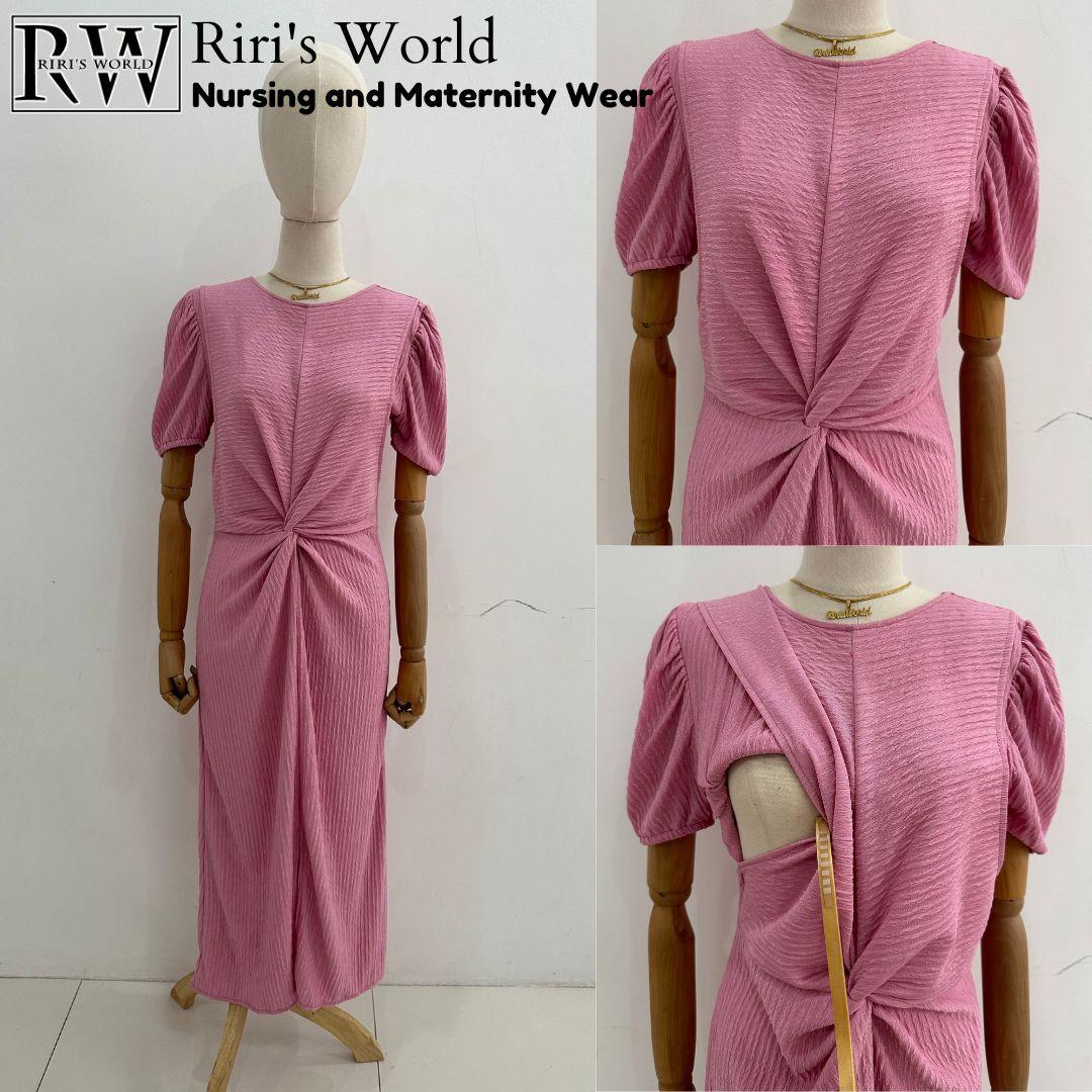 Riri's World| Fara Twisted Breastfeeding Maxi Dress - Nursing Dress - BF Dress