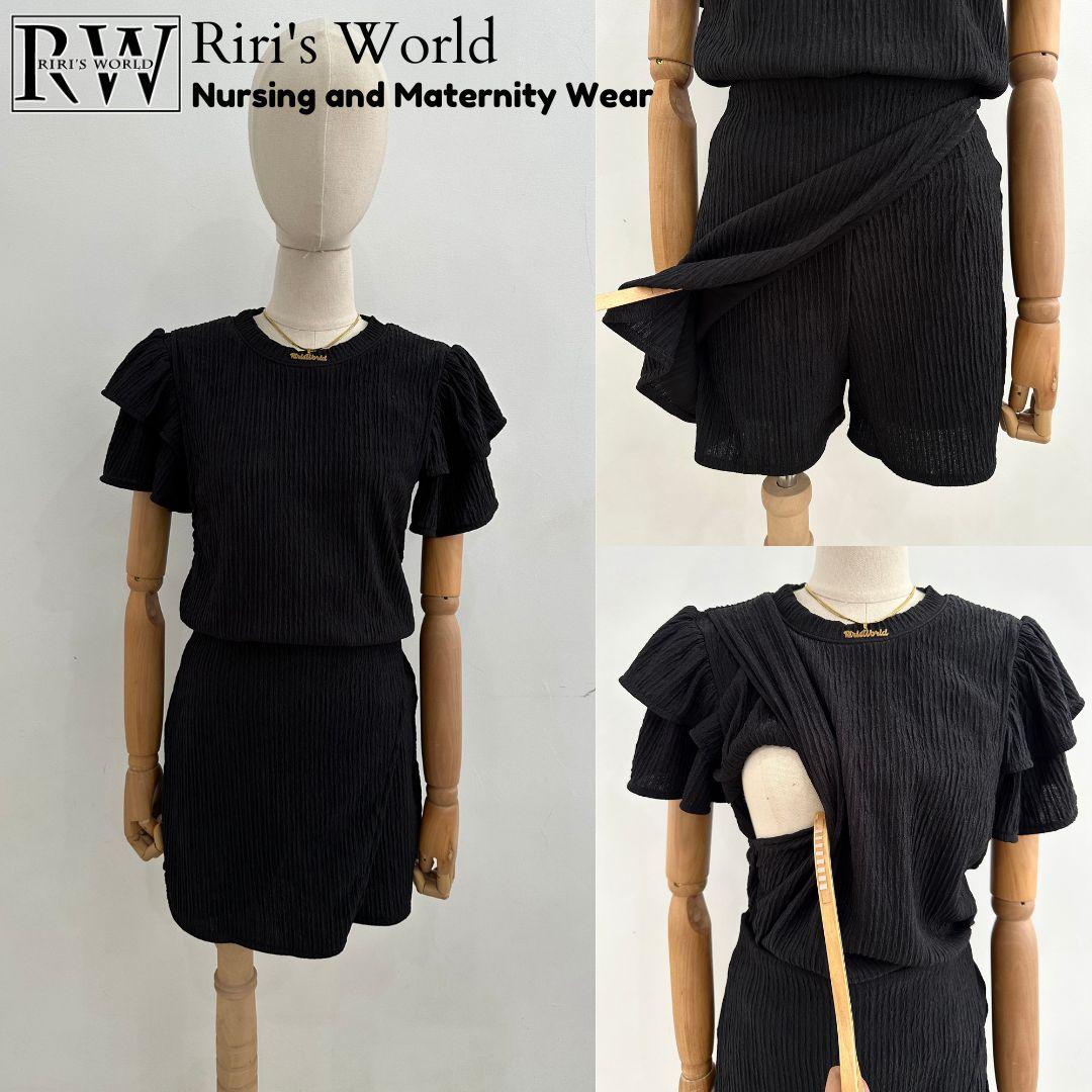 RIRI'S WORLD| Gigi  Maternity Breastfeeding Skort Set  - Nursing wear  - Breasrfeeding Corrdinates