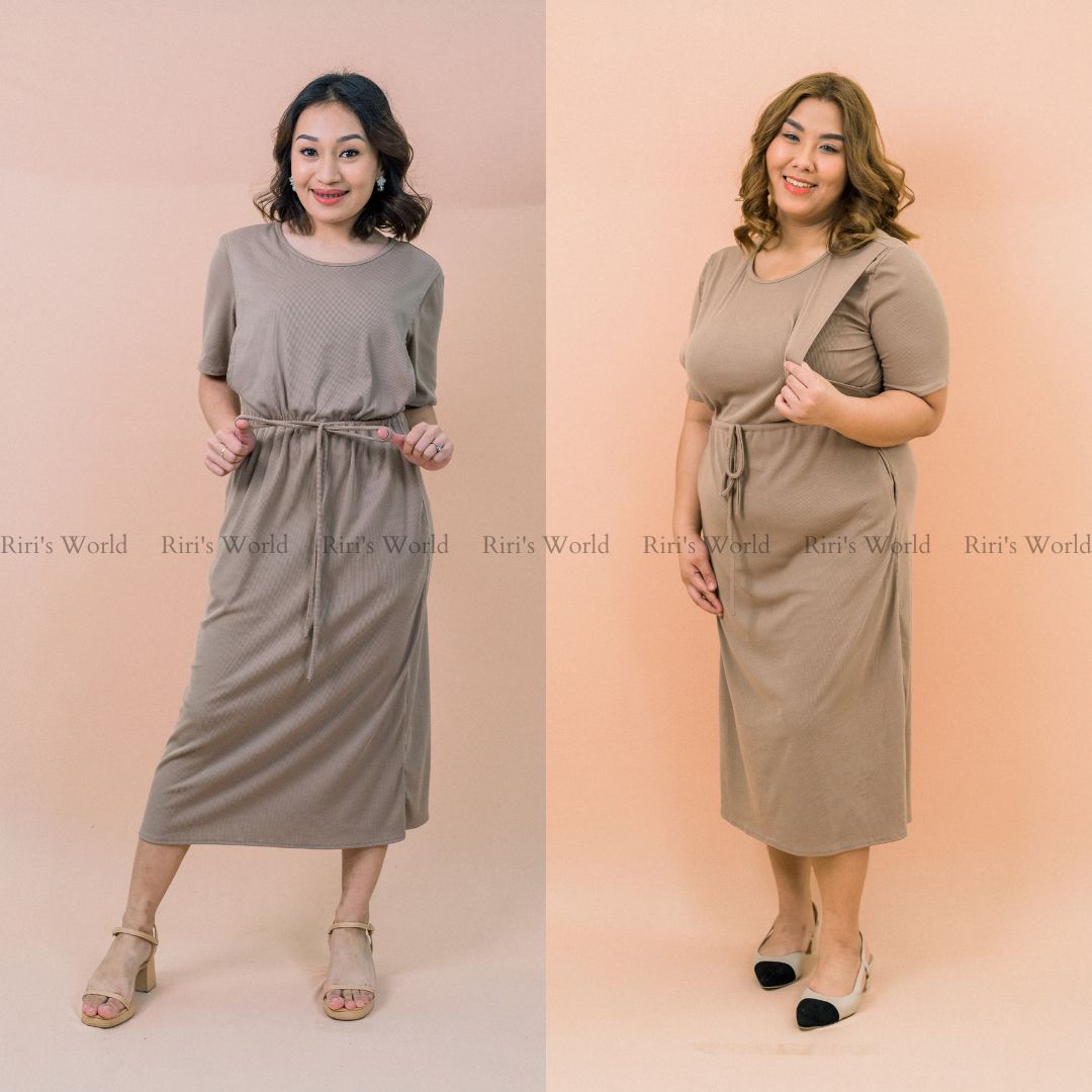 RirisWorld| Bethany Drawstring Maternity Breastfeeding Maxi Dress