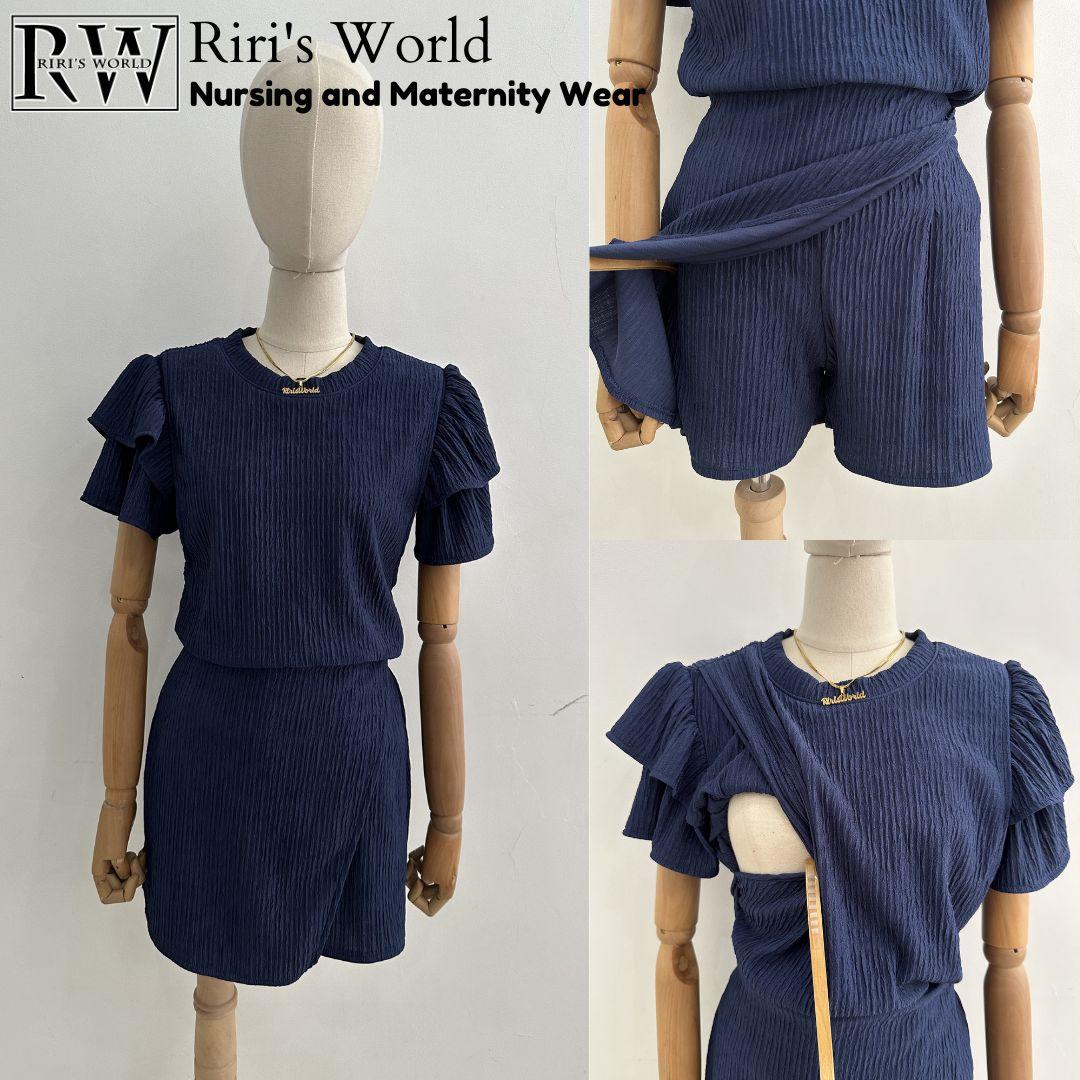 RIRI'S WORLD| Gigi  Maternity Breastfeeding Skort Set  - Nursing wear  - Breasrfeeding Corrdinates