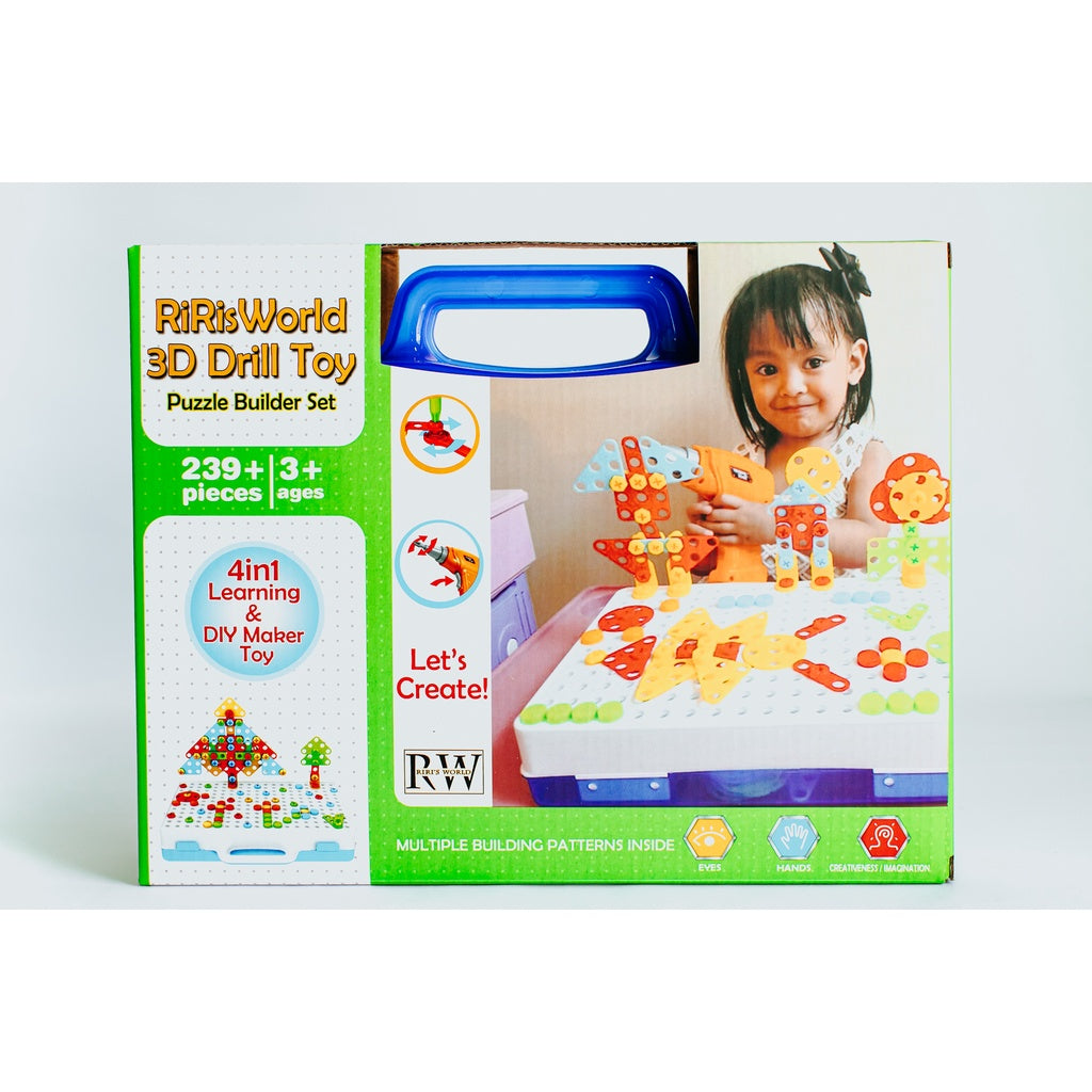 RIRI'S WORLD| STEM Educational 3D Creative Drill Maker Puzzle Toy Set