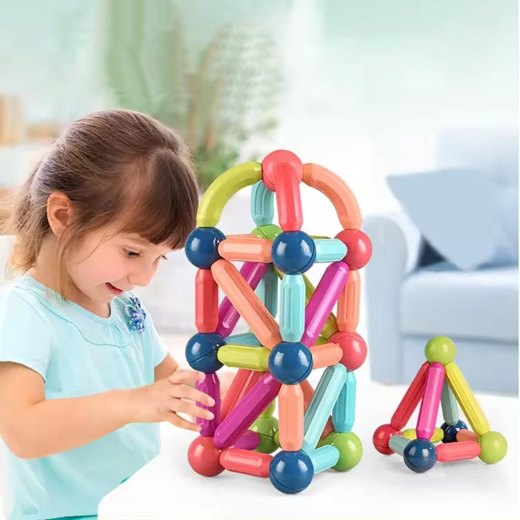 Riri's World| STEM Educational Toy - Magnetic Building Sticks and Balls Toys