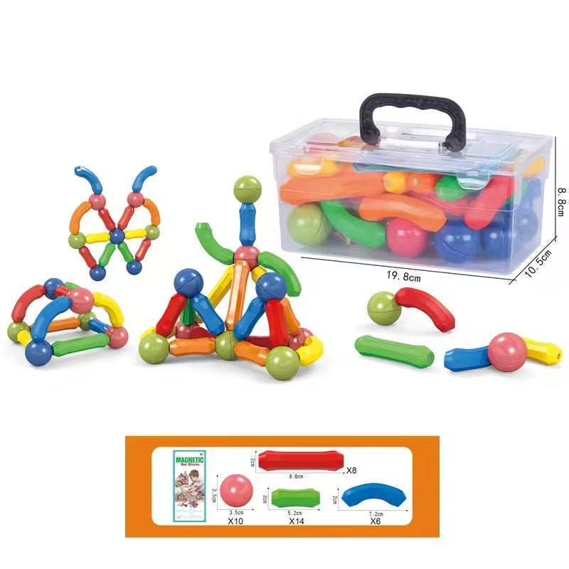 Riri's World| STEM Educational Toy - Magnetic Building Sticks and Balls Toys