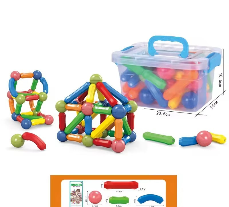 Riri's World| STEM Educational Toy - Magnetic Building Sticks and Balls Toys