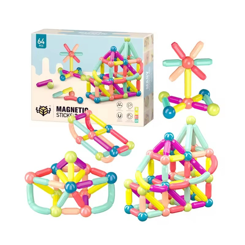 Riri's World| STEM Educational Toy - Magnetic Building Sticks and Balls Toys