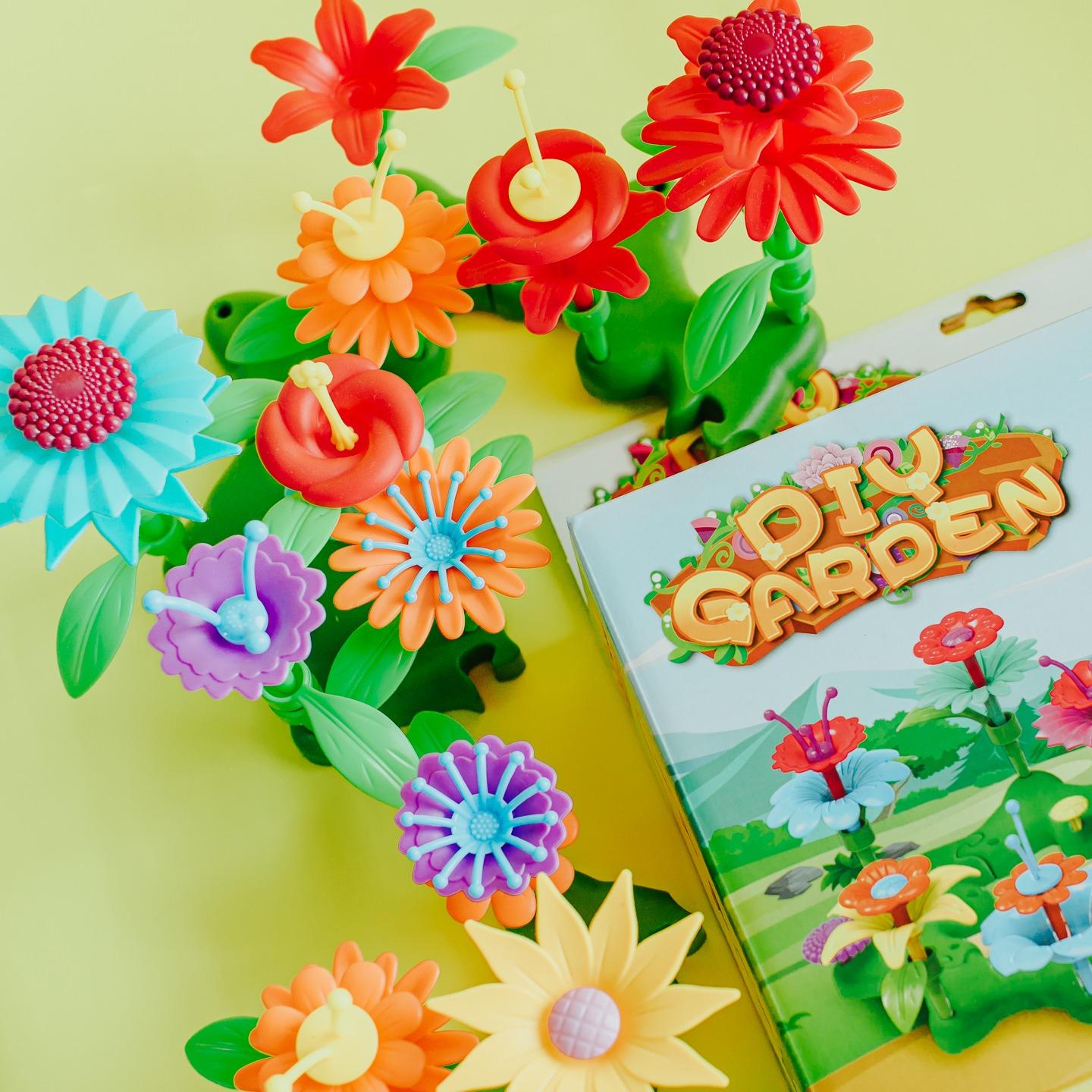 RIRI'S WORLD| STEM Educational DIY Garden Colorful Flower Puzzle  Toy Set