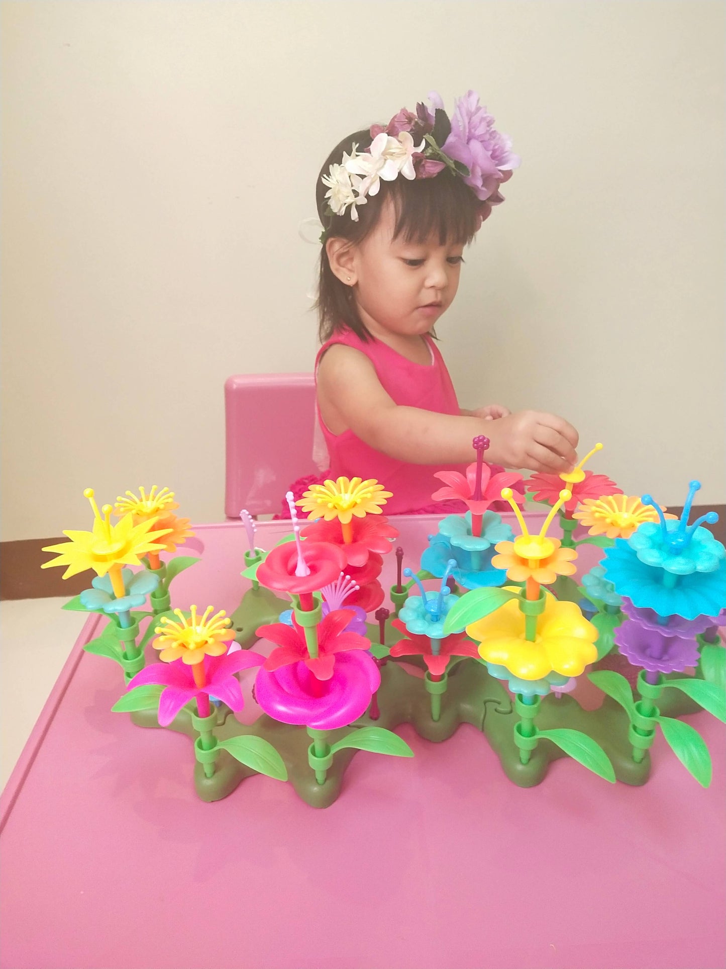 RIRI'S WORLD| STEM Educational DIY Garden Colorful Flower Puzzle  Toy Set