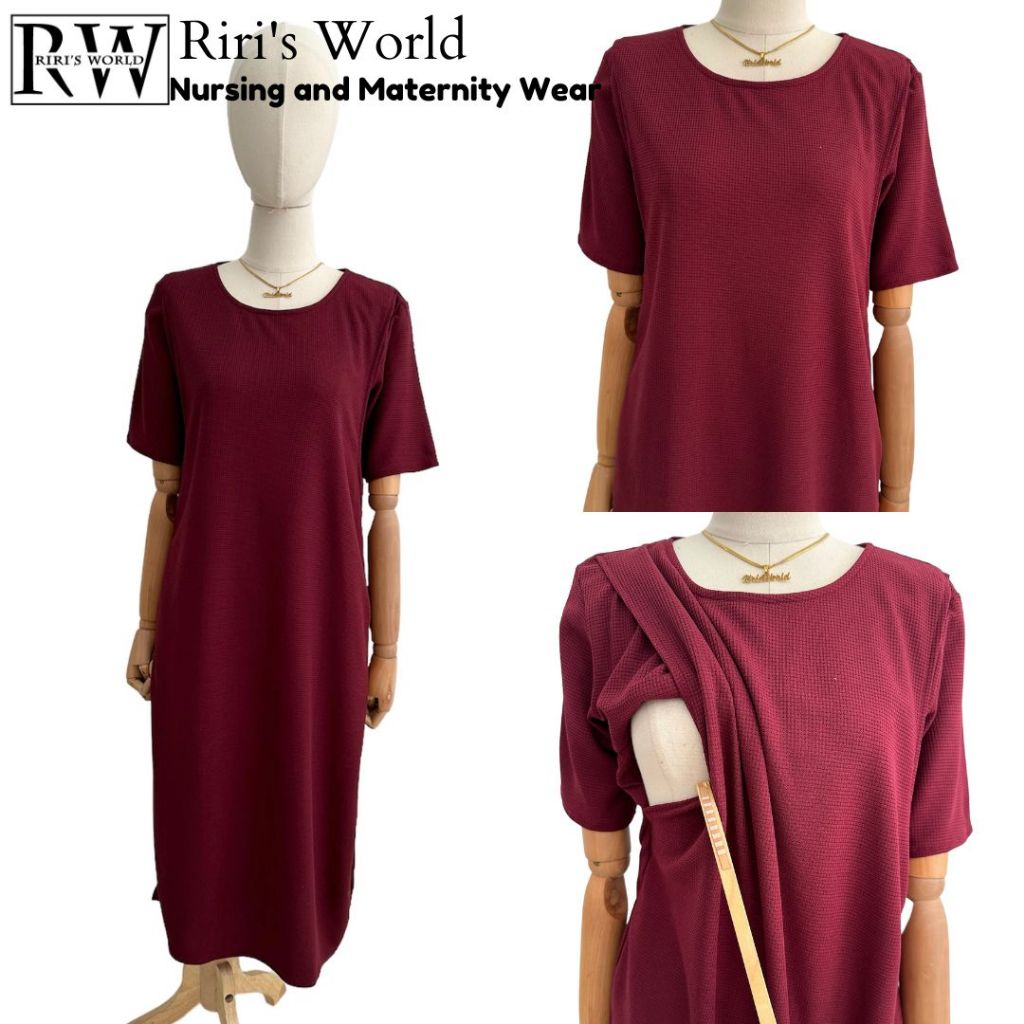 RIRI'S WORLD| Dani T-Shirt Maternity Breastfeeding Maxi Dress