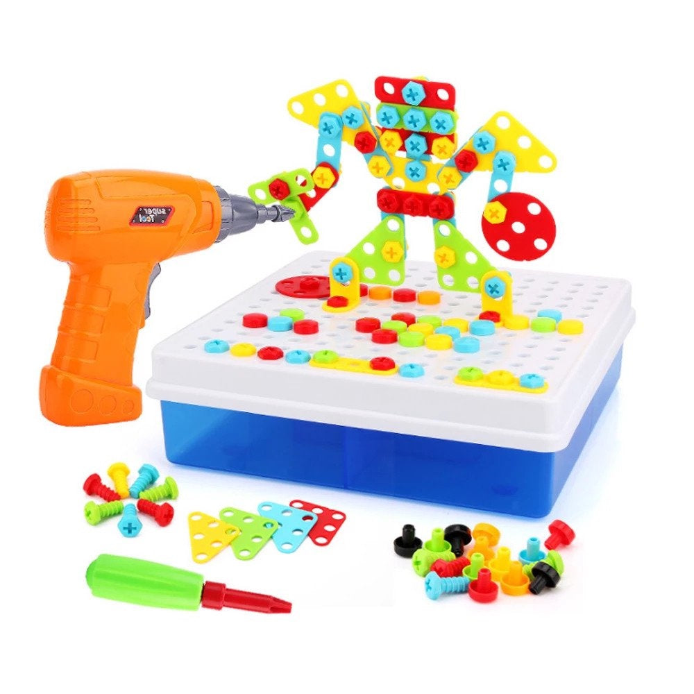 RIRI'S WORLD| STEM Educational 3D Creative Drill Maker Puzzle Toy Set