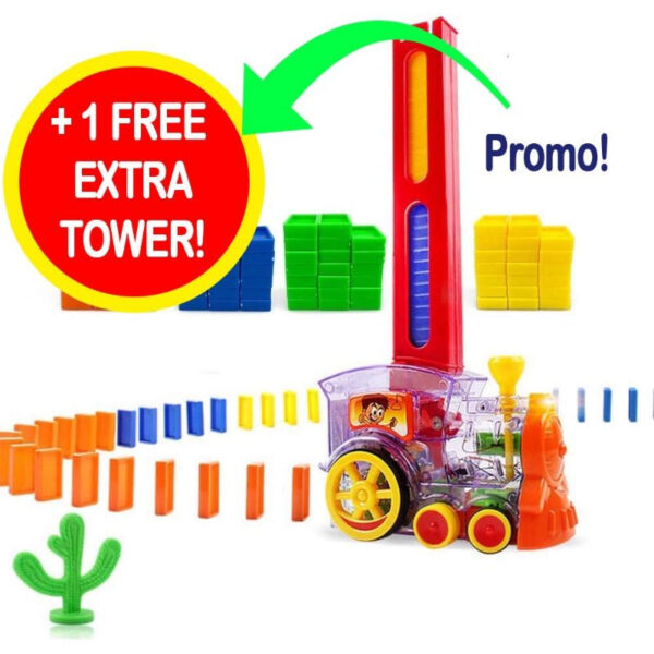 RIRI'S WORLD| Domino Train Set + 1 FREE TOWER BLOCK HOLDER